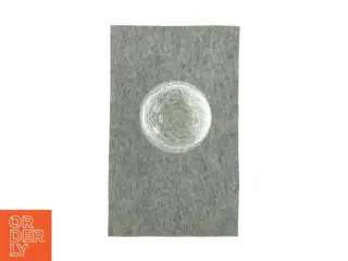 Rund glasvase med mønster