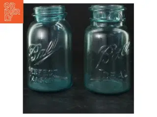 Blå glas Ball krukker (str. 17,5x9,5 cm)