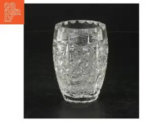 Krystalglas vase (str. H. 10 cm. ø. 6,5 cm)