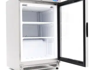 Displayfryseskab 200 L – rustfrit stål