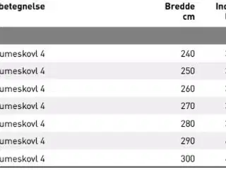 JST T4 Volumeskovl 240-300 cm.
