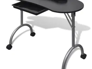 Manicurebord med hjul foldbart sort