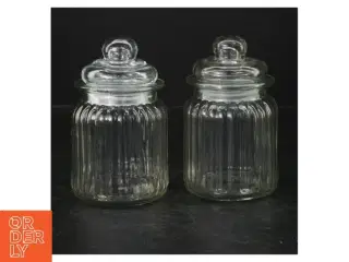 Glas med låg, 2 stk (str. 13 cm. 2 styk)