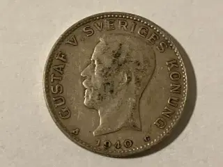 1 Krona 1940 Sweden - Silver