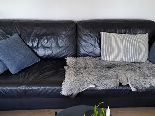 Sofa, sort læder 
