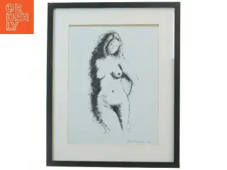 Indrammet tryk af Studie billede Signeret af Claus Ryskjær (str. 43x53 cm)