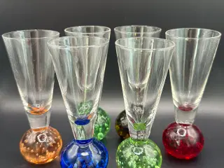Vintage shotglas sæt med fad