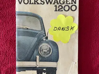 Instruktionsbog Volkswagen 1200 