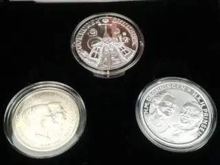 Reserveret / 3 Royale Sølvmønter i box