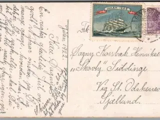 Julemærke 1922 på Postkort