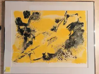  nes lerpa litografi 1981, m ramme pænt