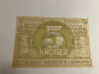 5 kroner anvisning Grønland 1913