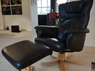 Læder lænestol