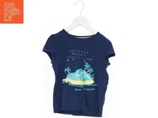 Blå T-shirt med print fra Little Kids (str. 122)