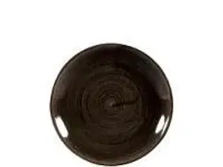 14 stk. Tallerken coupe patina sort 165 mm Stonecast Churchill