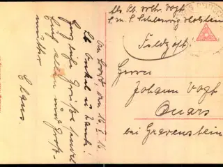 Feldpost - 16 - 1 - 16 - Til Gravenstein -