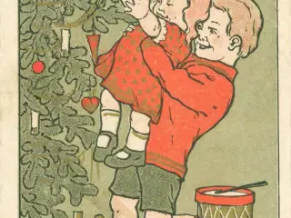 Tegnet julekort, ca. 1920