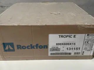 Rockfon tropic e24-s8 akustikloft 600x600x15mm, hvid