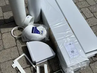 Rør mm. til ventilation ved emhætte