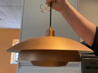 Pendel loftslampe i kobber
