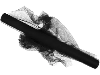 Tyl, B: 50 cm, sort, 5m/ 1 rl.