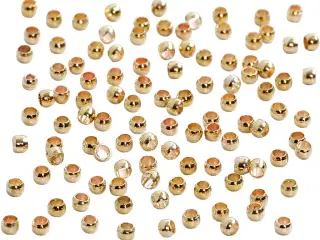 Wireklemmer, diam. 2 mm, guld, 100stk./ 1 pk.