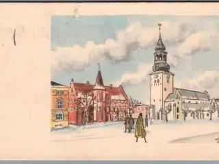Illa - Glædelig Jul - Aalborg - Budolft Plads -  Stender Eneret - Aalborg - Postkort - Ubrugt