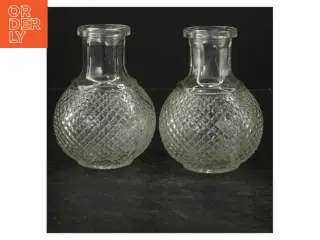 Sæt med 2 glasvaser (str. 12 cm)