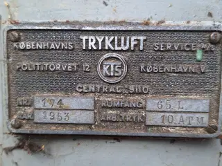 Lufttrykbeholder 65 l.