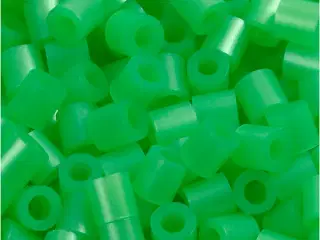 Rørperler, str. 5x5 mm, hulstr. 2,5 mm, medium, grøn perlemor (32240), 1100stk./ 1 pk.