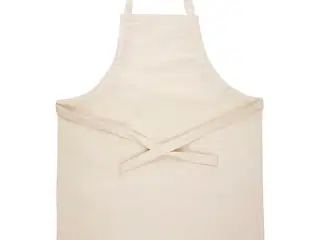 Børneforklæde i lys natur - 7-12 år, justerbar