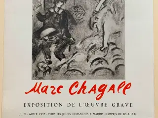 Chagall, original litografisk plakat