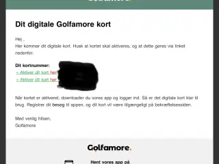 Golfamore sælges, spil golf til halv pris 