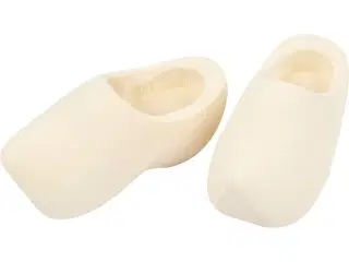 Hollandske Træsko i Umalet Træ - 70 mm, 1 Par