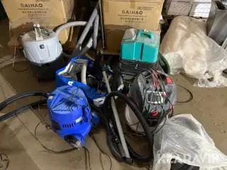 Parti af støvsugere og rengøringsmaskiner