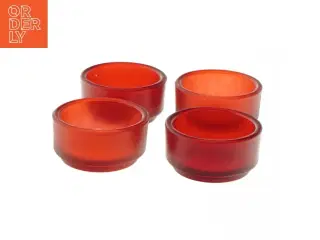 Røde glas skåle (str. Ø 8x4 cm)