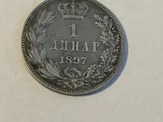 1 Dinar Serbia 1897 - Renset