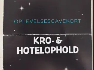 Gavekort til hotel ophold for 2 inkl morgenmad