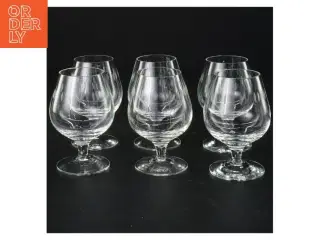 Sæt af seks cognacglas fra Holmegaard (str. 9 x 6 cm)