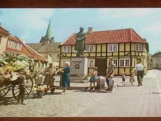 Rudkøbing. Gåsetorvet med H.C. Ørsted