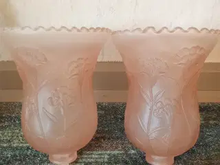 Sart lyserød glaslysestager