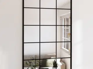 Vægspejl 100x60 cm metal sort