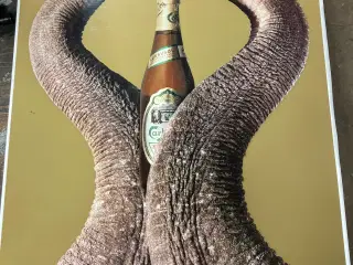 Carlsberg elefant emalje skilt