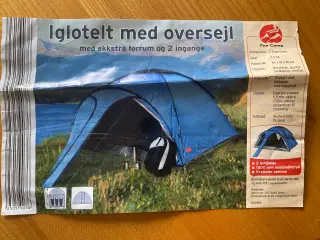 Iglotelt med oversejl