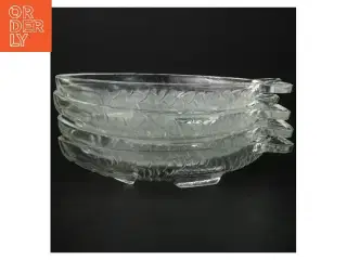 Glasfisk serveringsfade (str. 4 styk, 21 cm)