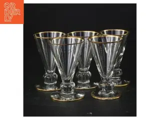 Vintageglas med guldkant (str. 8 x 5 cm)