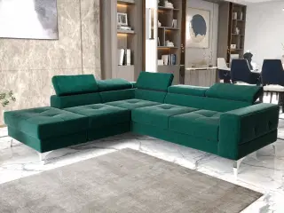 TUTSEPI II HJØRNESOFA 230x250 Grøn FV317 VENSTRE