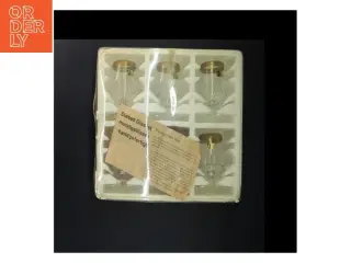 Krystalglas med guldkant (str. 9 cm. 6 styk)