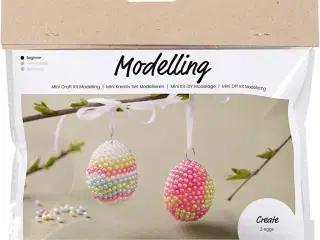 Mini DIY Kit Modellering, Perleæg, pastelfarver, 1 pk.