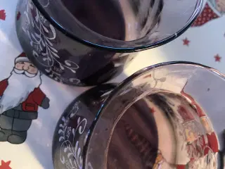 2stk glas til fyrfadslys